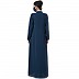 Designer Front open abaya with Pin Tucks- Dark Teal